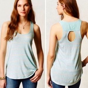 Anthropologie Tops - Aqua and white Anthopologie tank 0157 Anthropologie Tops - Aqua and white Anthopologie tank 0157